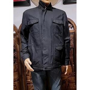 KREW #11 Black Pockets Full Zip & Snaps Size M Men's Jacket #W6